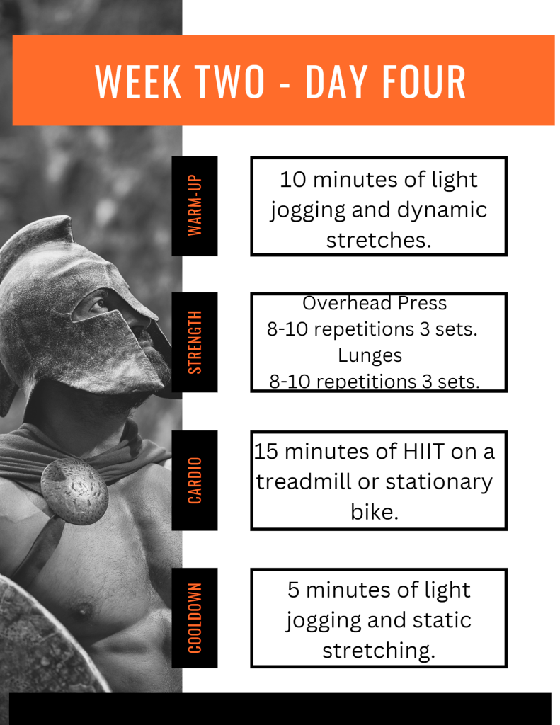 spartan workout week two day four